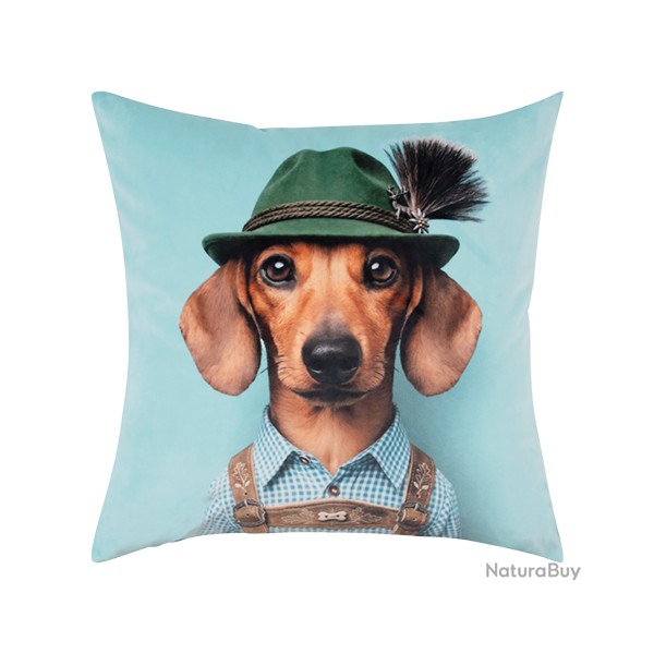Housse de Coussin Balu Light Blue - Ref 26103-34 - Cadeau th�me chasse