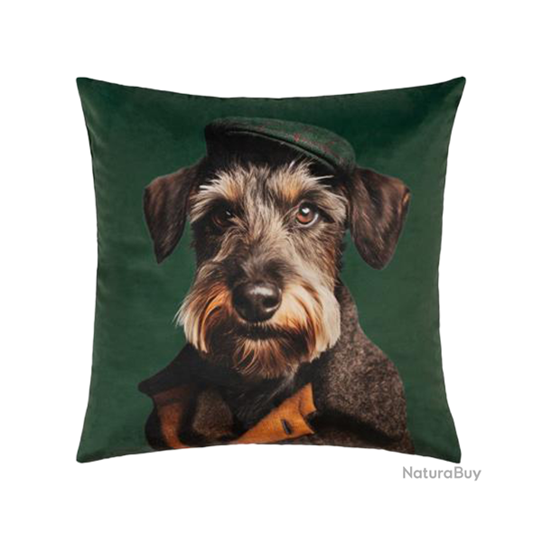 Housse de Coussin Ruby Dark Green - Ref 26103-37 - Cadeau th�me chasse