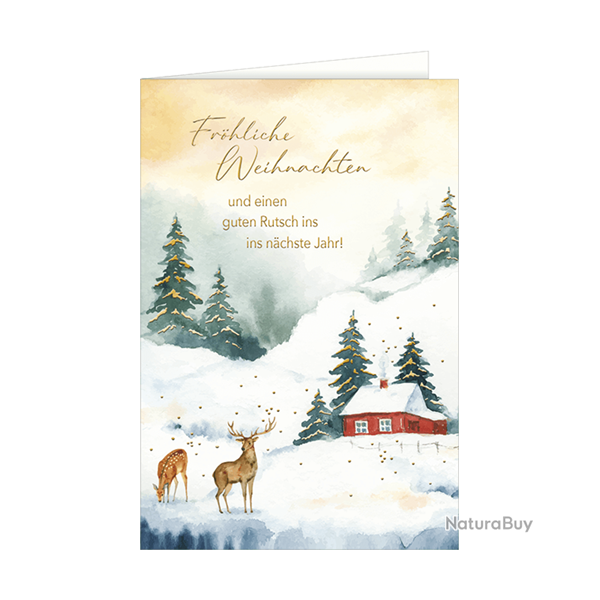 Carte de No�l - Ref 32501-48 - Cadeau th�me chasse