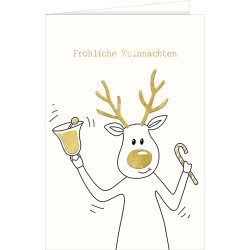 Carte de No&euml;l - Ref 32501-49 - Cadeau th&egrave;me chasse