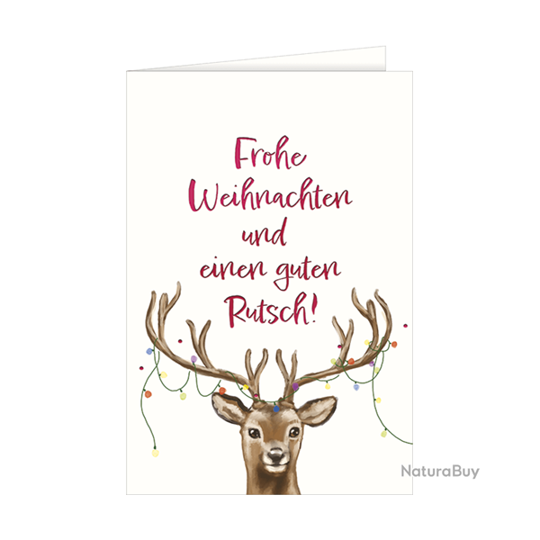 Carte de No�l - Ref 32501-50 - Cadeau th�me chasse