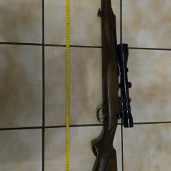 vend fusil de chasse canon court avec lunette de vis&eacute;e calibre 300 Win Magnum