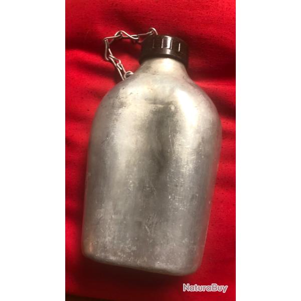Gourde Aluminium 1,3 litres Arm�e Fran�aise originale OCCASION en bon �tat
