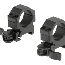 Leapers QD 25.4mm CNC Mount Rings Low - Black - Ref 10233506000