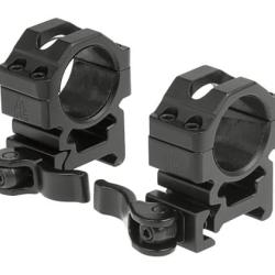 Leapers QD 25.4mm CNC Mount Rings Medium - Black - Ref 10233606000