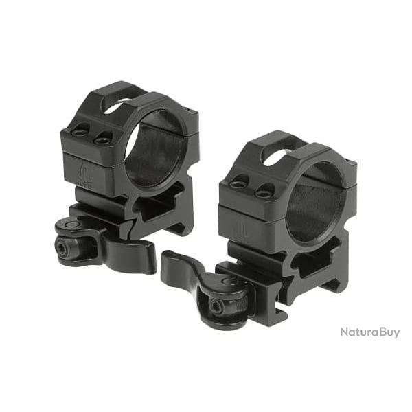 Leapers QD 25.4mm CNC Mount Rings Medium - Black - Ref 10233606000