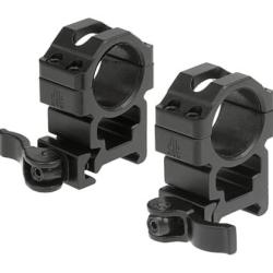 Leapers QD 25.4mm CNC Mount Rings High - Black - Ref 10233706000