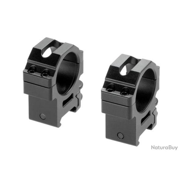 Leapers 30mm QD CNC Mount Rings Medium - Black - Ref 10233906000