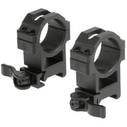 Leapers 30mm QD CNC Mount Rings High - Black - Ref 10234006000
