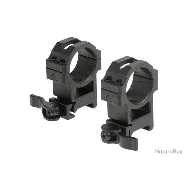 Leapers 30mm QD CNC Mount Rings High - Black - Ref 10234006000