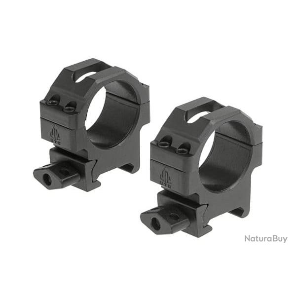 Leapers 30mm CNC Mount Rings Low - Black - Ref 10234406000
