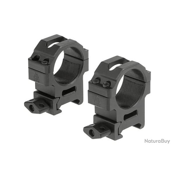 Leapers 30mm CNC Mount Rings Medium - Black - Ref 10234506000
