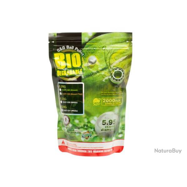 G&G 0.28g Bio Precision BBs 2000rds - White - Ref 10311100100