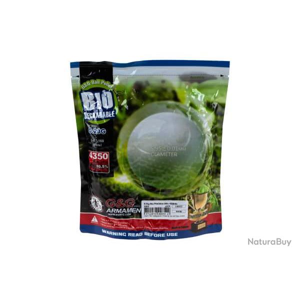 G&G 0.23g Bio Precision BBs 4350rds - White - Ref 10513700100