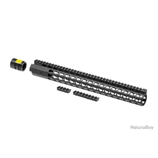 Leapers AR-15 15.3 Inch Super Slim Free Float Handguard Keymod - Black - Ref 10531106000
