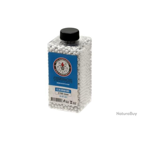 G&G 0.28g Perfect BBs 2700rds - White - Ref 10628200100