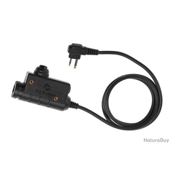 Earmor M51 Tactical PTT Motorola Two Pin - Black - Ref 10764506000