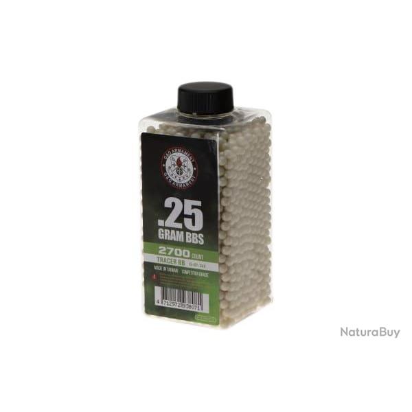 G&G 0.25g Tracer BBs 2700rds - Green - Ref 10881520000