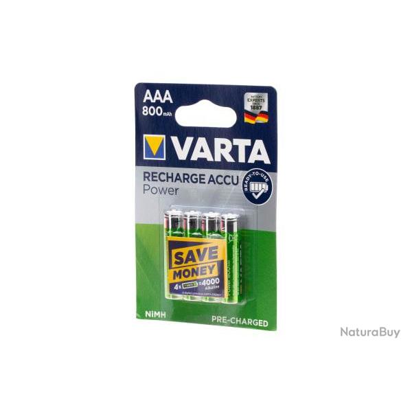 Varta AAA Rechargable 800mAh 4pcs - Ref 11038600000