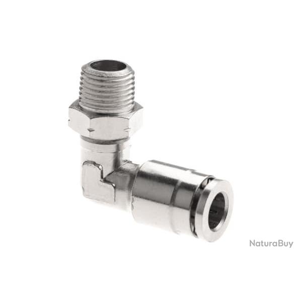 EpeS HPA 6mm Hose Coupling 90 Degree - Outer 1/8 NPT - Ref 11202600000