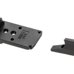 Action Army AAP01 Steel RMR Adapter & Front Sight Set - Black - Ref 11340806000