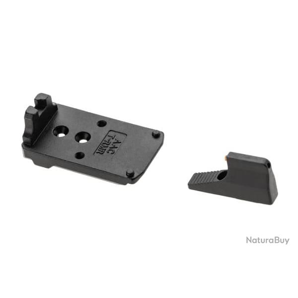 Action Army AAP01 Steel RMR Adapter & Front Sight Set - Black - Ref 11340806000