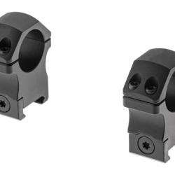 Leapers PRO 25.4 High Profile P.O.I. Picatinny Rings - Black - Ref 12014606000