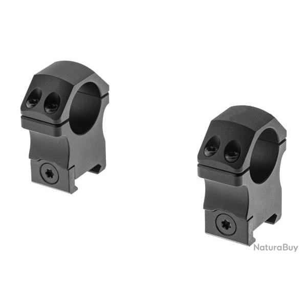 Leapers PRO 25.4 High Profile P.O.I. Picatinny Rings - Black - Ref 12014606000