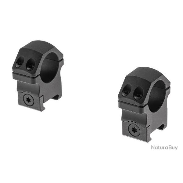 Leapers PRO 25.4mm Medium Profile P.O.I. Picatinny Rings - Black - Ref 12014806000