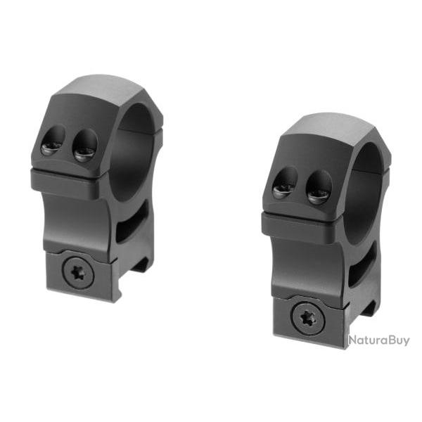 Leapers PRO 30mm High Profile P.O.I. Picatinny Rings - Black - Ref 12015006000