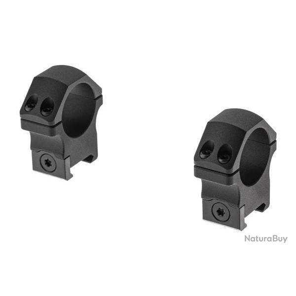 Leapers PRO 30mm Medium Profile P.O.I. Picatinny Rings - Black - Ref 12015206000