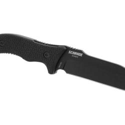 Schrade Bedrock Sheepsfoot Fixed Knife - Black - Ref 12415106000