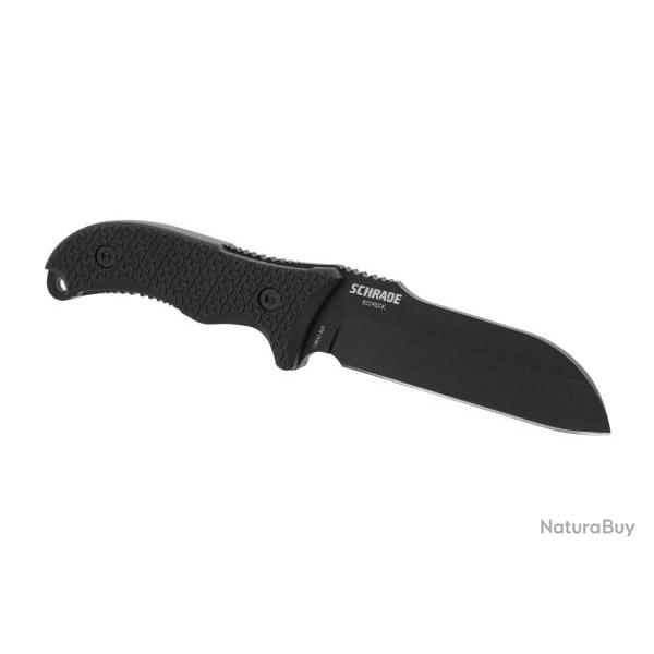 Schrade Bedrock Sheepsfoot Fixed Knife - Black - Ref 12415106000