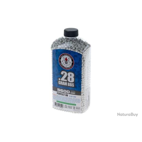 G&G 0.28g Perfect BBs 5600rds - White - Ref 12617900100