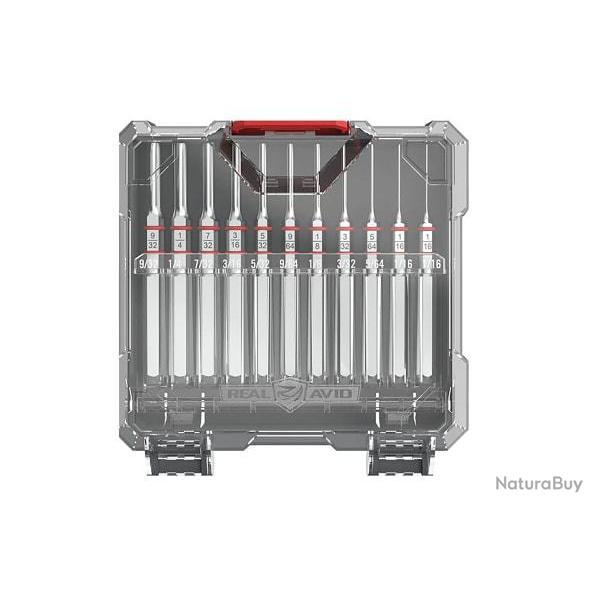Real Avid Accu-Punch 11-Piece Standard Pin Punch Set - Ref 12801500000