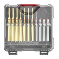 Real Avid Accu-Punch 11-Piece Standard Brass & Steel Pin Punch Set - Ref 12801700000