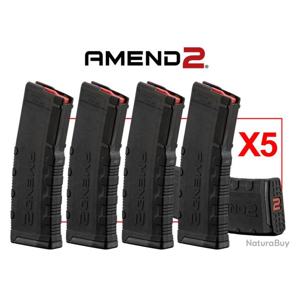 Pack 5 Chargeurs AMEND2 30 Coups Noir AR15 M4