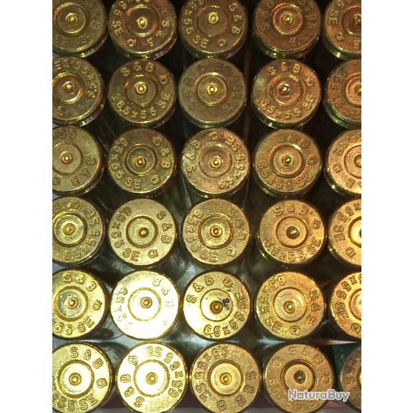 100 �tuis en 6,5x55 S&B tir�es 1 fois..
