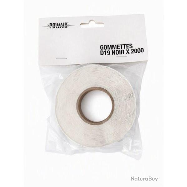 Gommettes adh�sives noires 19 mm Powair lot de 2000 pastilles pour cibles de tir