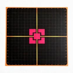 Cibles r&eacute;actives Powair Splach noires r&eacute;v&eacute;lateur rose fluo 25x25 cm lot de 10