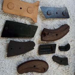 Militaria Lot de 9 Diferentes Plaquettes de Pistolet