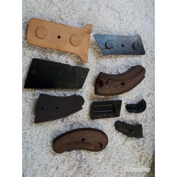 Militaria Lot de 9 Diferentes Plaquettes de Pistolet