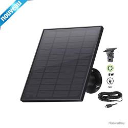 Panneau Solaire 5W pour Cam&eacute;ra de Chasse RoG V3 GPS - C&acirc;ble 3 m