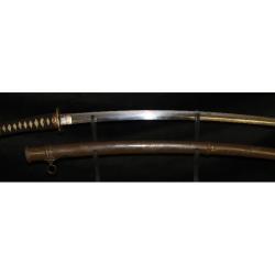 Katana 18&eacute;me en monture Gunto