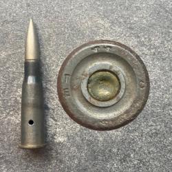 8 mm Lebel - RARE &eacute;tui acier sous contr&ocirc;le allemand 1944 - NEUTRALIS&Eacute;E