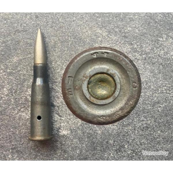 8 mm Lebel - RARE �tui acier sous contr�le allemand 1944 - NEUTRALIS�E