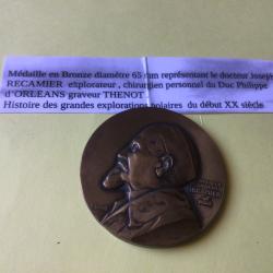 VENDU PAR LE-CUIRASSIER TRES BELLE M&Eacute;DAILLE EN BRONZE DOCTEUR JOSEPH RECAMIER
