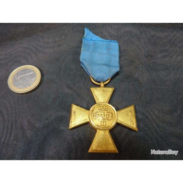 Militaria Prusse - Croix de service de 25 ans pour Officier (Dienstauszeichnung) - m�daille