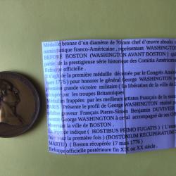 VENDU PAR LE-CUIRASSIER TRES BELLE M&Eacute;DAILLE BRONZE GIORGIO WASHINGTON COMITA AMERICANA 1801/1900