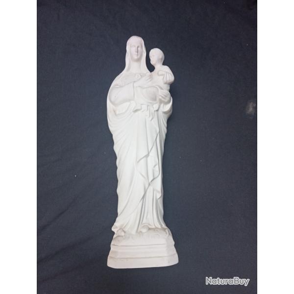 statuette en biscuit la st-vierge et l'enfant jesus sign� SFBJ hauteur 32 cm du XIX�me